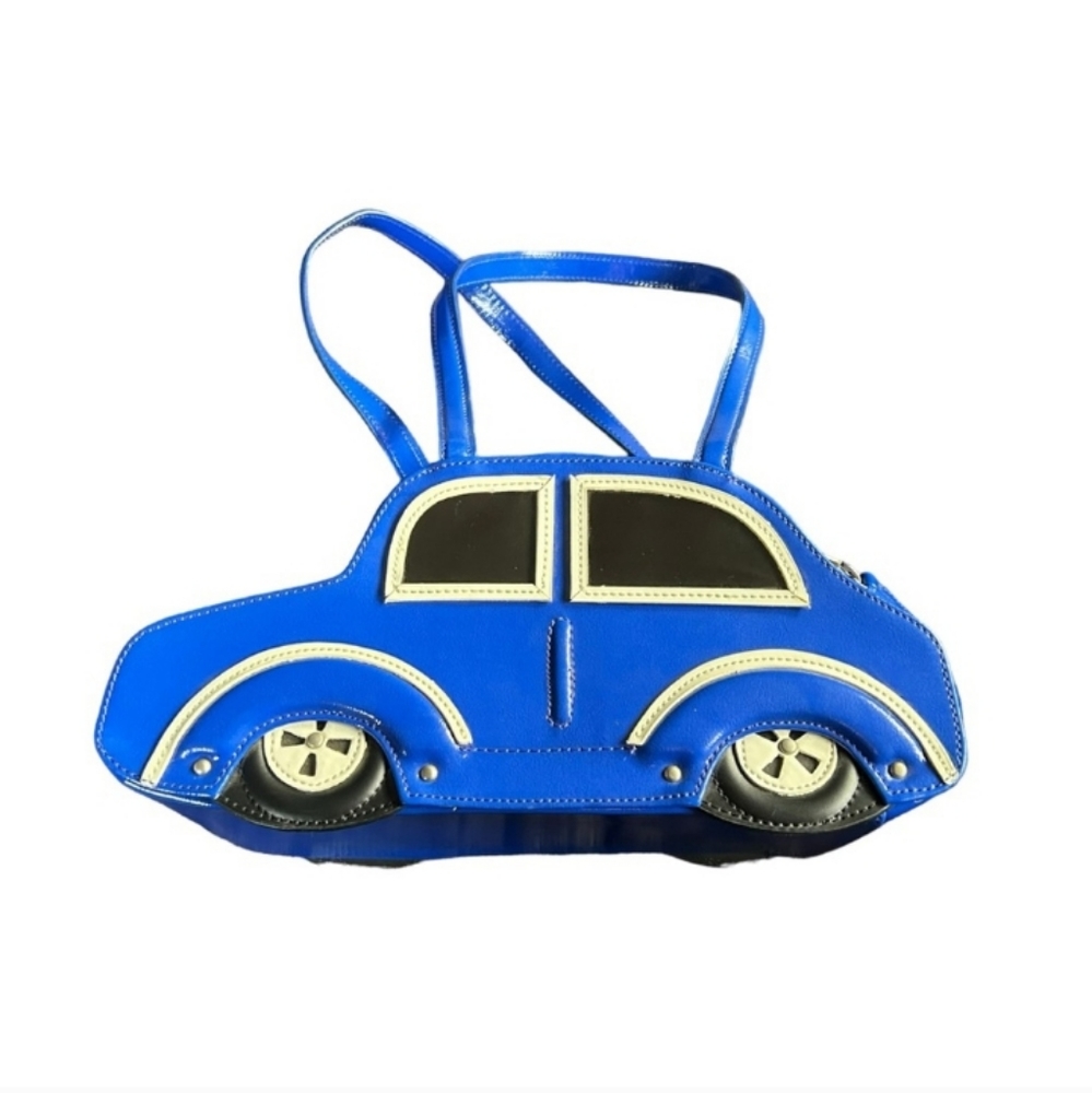 Vintage Y2k Volkswagen vinyl  car purse, makeup bag
